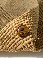 Saint Laurent Icare Shopping Tote In Raffia Naturel And Brown Gold​ - Image 5