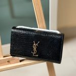 Ysl Kate Wallet Chain Black Crocodile