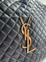 Saint Laurent Lambskin Quilted Maxi Icare Shopping Tote In Black - Image 5