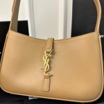 Saint Laurent Le 5 A 7 Beige Shoulder Bag In Smooth Leather (2)