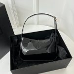 Saint Laurent Le 5 A 7 Black Shoulder Bag In Shiny Patent Leather (2)