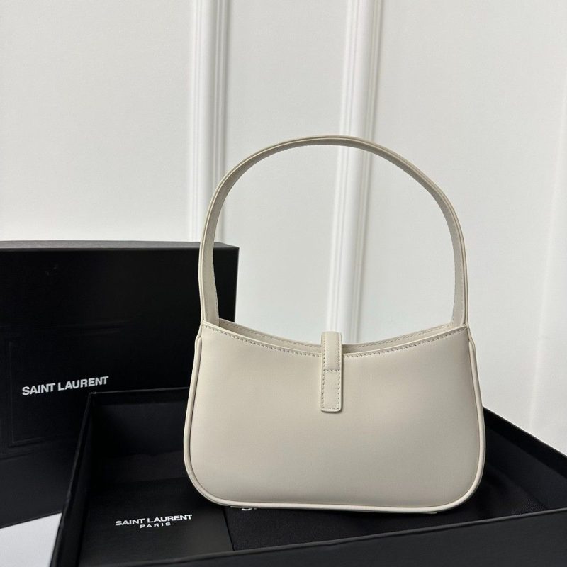 Saint Laurent Le 5 A 7 Off White Shoulder Bag In Smooth Leather (2)