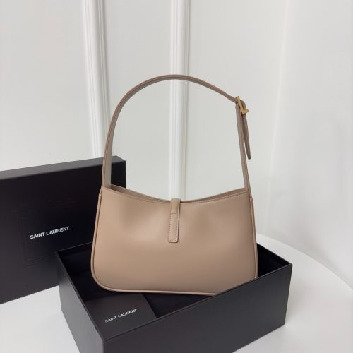 Saint Laurent Le 5 A 7 Rosy Sand Shoulder Bag In Smooth Leather (3)