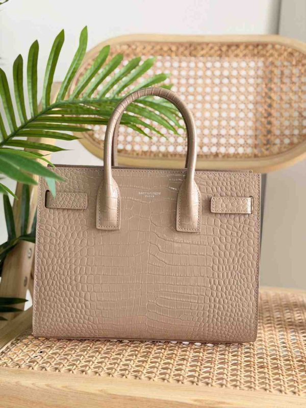 YSL Sac De Jour Nano Beige Crocodile