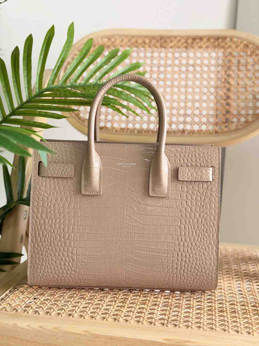 YSL Sac De Jour Nano Beige Crocodile YSL Sac De Jour Nano Beige Crocodile