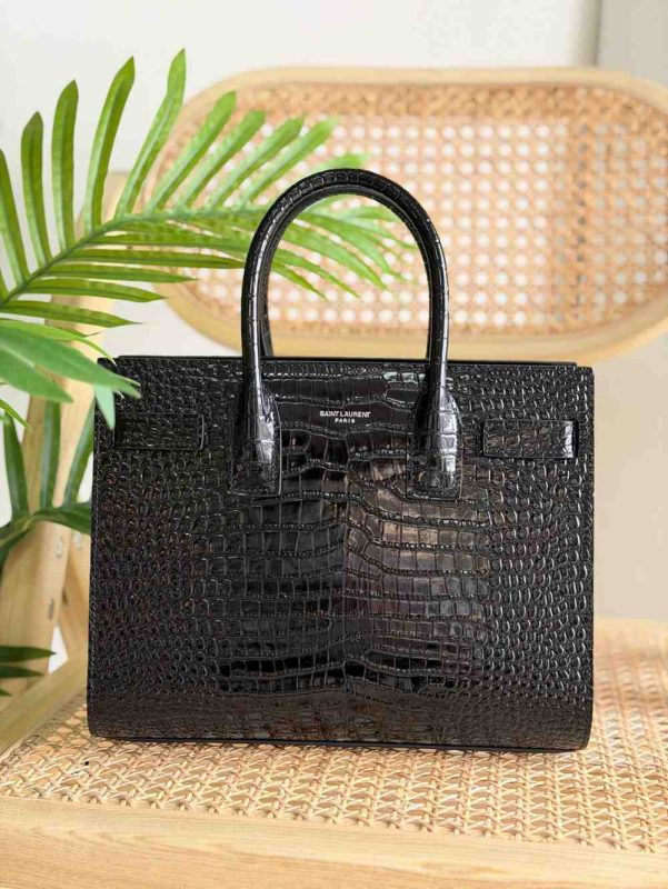 YSL Sac De Jour Nano Black Crocodile