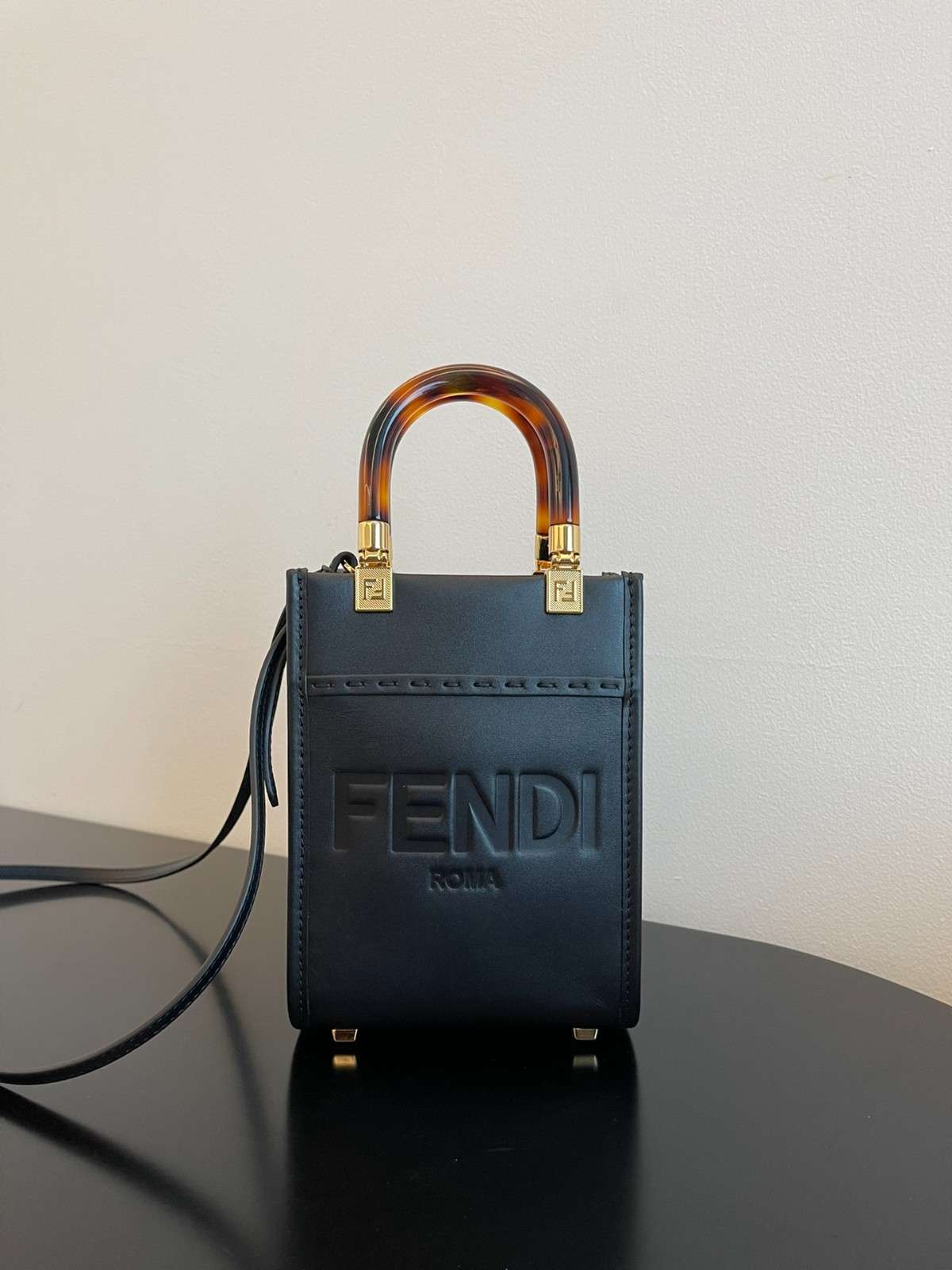 Fendi Sunshine Mini Tote Black Fendi Sunshine Mini Tote Black