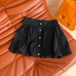 Chanel Black Mini Skirt Iconic CC Logo