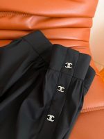 Chanel Black Mini Skirt Iconic CC Logo