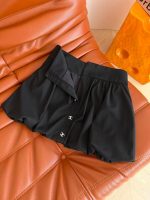 Chanel Black Mini Skirt Iconic CC Logo