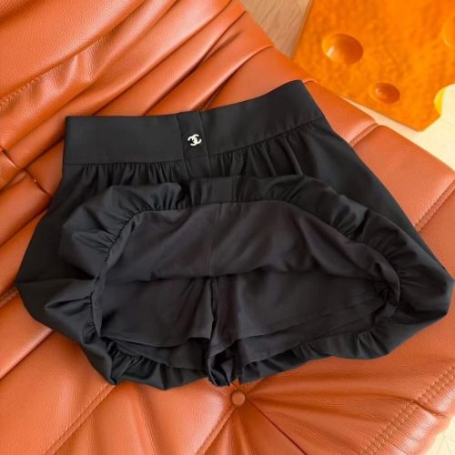 Chanel Black Mini Skirt Iconic CC Logo