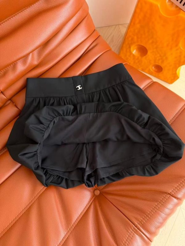 Chanel Black Mini Skirt Iconic CC Logo