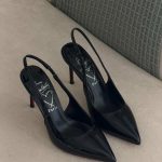 Christian Louboutin Miss Z 60 Glossy Black Patent Leather Slingback Pumps