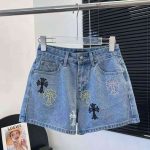Chrome Hearts Patch Denim Shorts