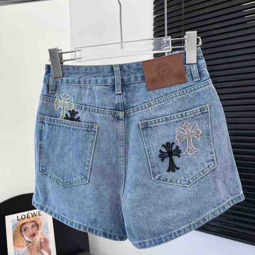 Chrome Hearts Patch Denim Shorts