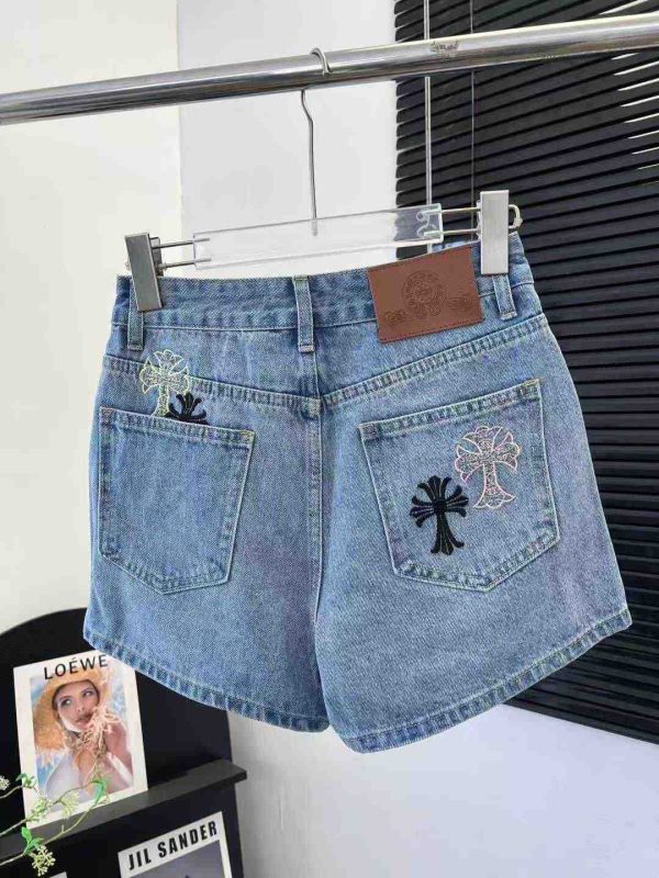 Chrome Hearts Patch Denim Shorts