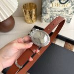 Dior Medaillon Belt Smooth Calfskin Leather Brown colour