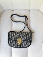 Dior Medium Oblique Jacquard Medaillon Flap Bag Grained Calfskin