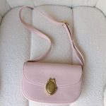 Dior Medium Rose Tendre Medaillon Flap Bag Grained Calfskin