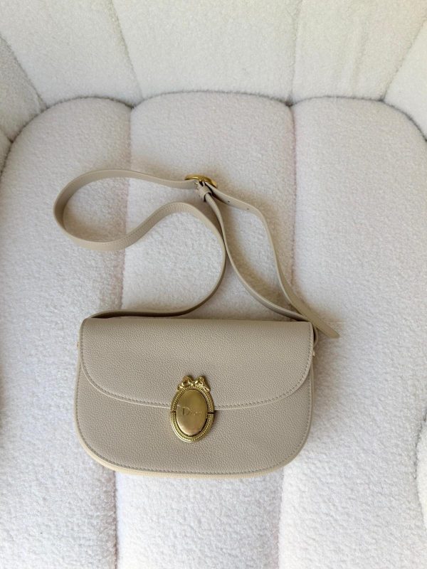 Dior Medium Trench Medaillon Flap Bag Grained Calfskin