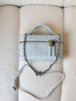 Dior Trianon Soft Vanity Mini Bag Baby Blue Flat Macrocannage Lambskin