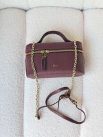 Dior Trianon Soft Vanity Mini Bag Burgundy Flat Macrocannage Lambskin