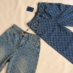 Louis Vuitton Monogram Jacquard Denim Jeans in Blue