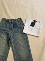 Louis Vuitton Monogram Jacquard Denim Jeans in Blue