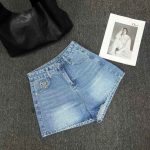 Prada Light Blue Denim Shorts