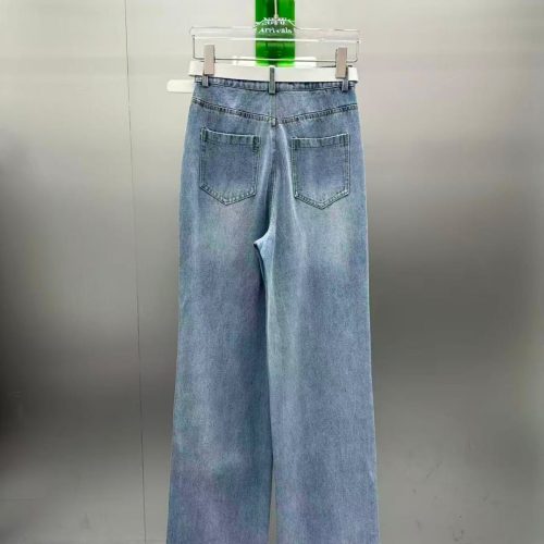 Saint Laurent Monogram Light Wash Denim Jeans