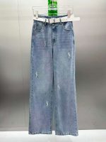 Saint Laurent Monogram Light Wash Denim Jeans