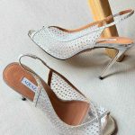 Aquazzura Crystal Lover 105 Silver Crystal Embellished Mesh Heels