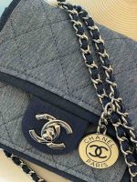 Chanel Bicolor CC Medallion Denim Square Mini Classic Flap Bag