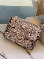 Chanel Blush black Pink Crystal & Pearl Flap Bag