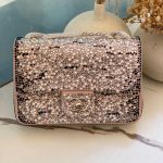 Chanel Blush black Pink Crystal & Pearl Flap Bag