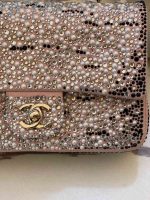 Chanel Blush black Pink Crystal & Pearl Flap Bag