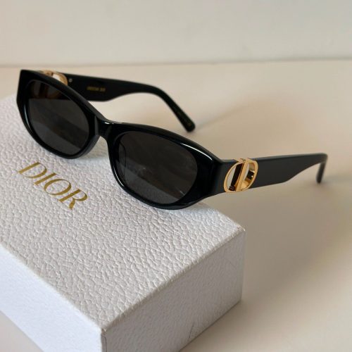 Dior 30Montaigne S9U Oval Acetate Sunglasses With Gold CD Logo