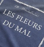 Dior Book Cover Short-Sleeved Fitted Sweater Blue & White Silk Knit