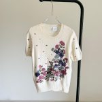 Dior Hortensia Garden Cashmere Knit Sweater In Ecru