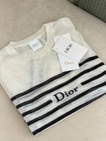 Dioriviera Short-Sleeved Sweater Horizontal Blue D-stripes