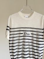 Dioriviera Short-Sleeved Sweater Horizontal Blue D-stripes