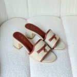 Loro Piana Summer Charms Heeled Sandal With Brown Leather Trim