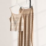 Missoni Beige Zigzag Knit Camisole & Midi Skirt Co-Ord Set