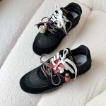 Miu Miu Gymnasium Mesh And Suede Sneakers In Black