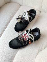 Miu Miu Gymnasium Mesh And Suede Sneakers In Black