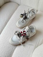 Miu Miu Gymnasium Mesh And Suede Sneakers In white