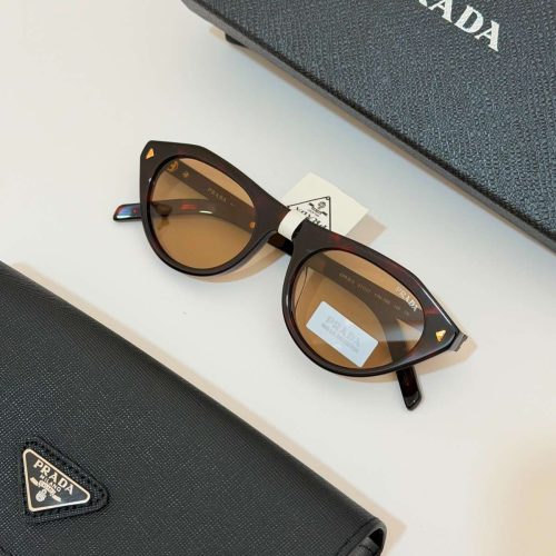 Prada Iconic Metal Plaque Chamomile Yellow Sunglasses