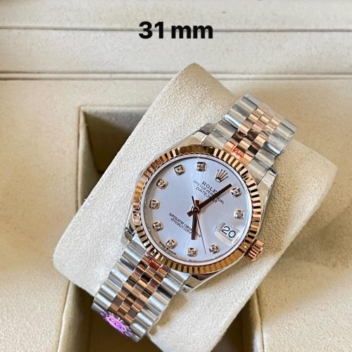 Rolex Datejust 31MM Mother of Pearl Diamond Dial Rose Gold & Stainless Steel Jubilee Bracelet