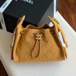 Chanel 25 Small Hobo Bag Beige Suede Leather