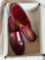 Chanel CC Logo Smooth Calfskin Mules In Burgundy